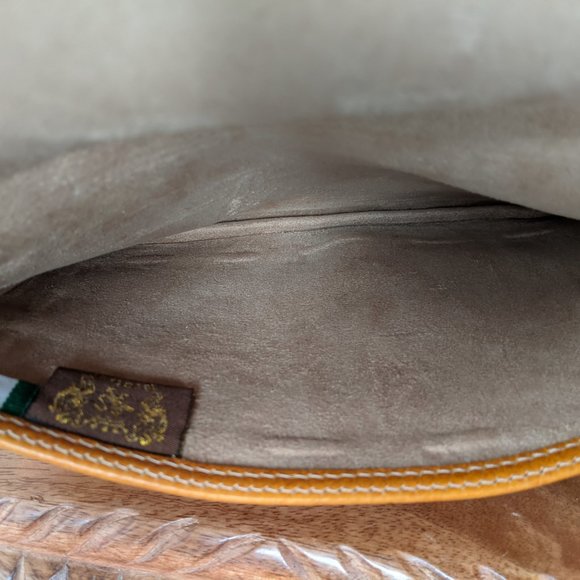 Pratesi Firenze Leather Clutch Crossbody Bag Italy - Picture 4 of 10